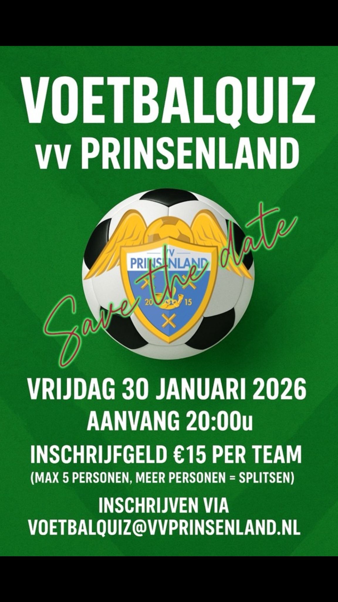 Voetbalquiz 2026, &quote;schrijf je in!&quote;